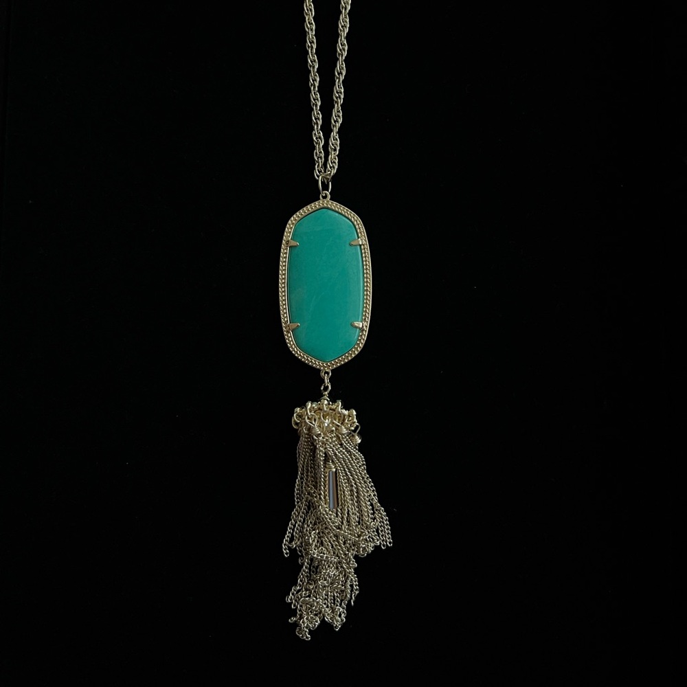 Turquoise Kendra Scott Tassel Necklace